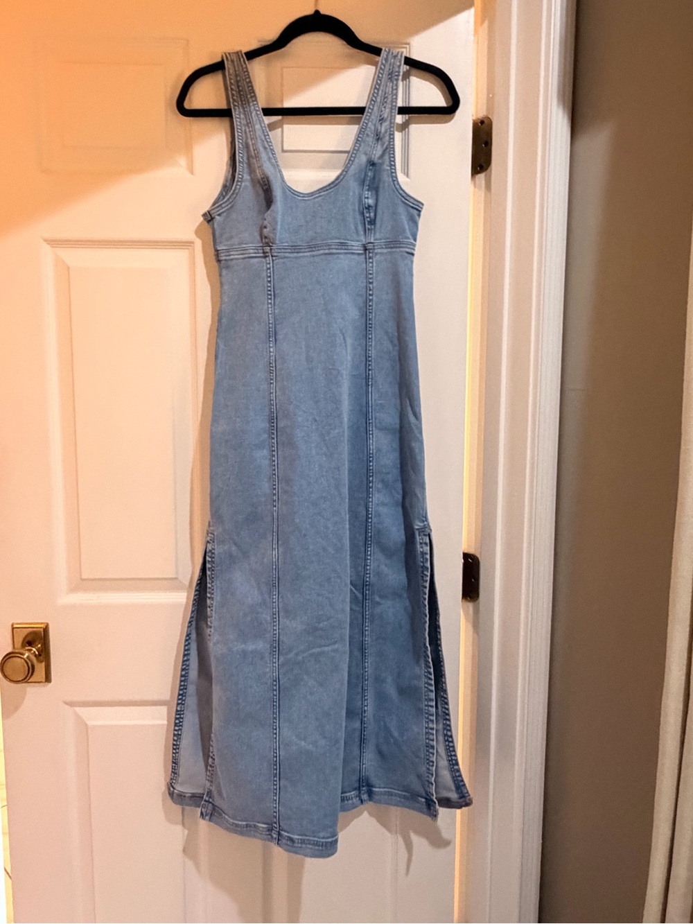 American Eagle Outfitters Light Blue Denim Maxi Dress